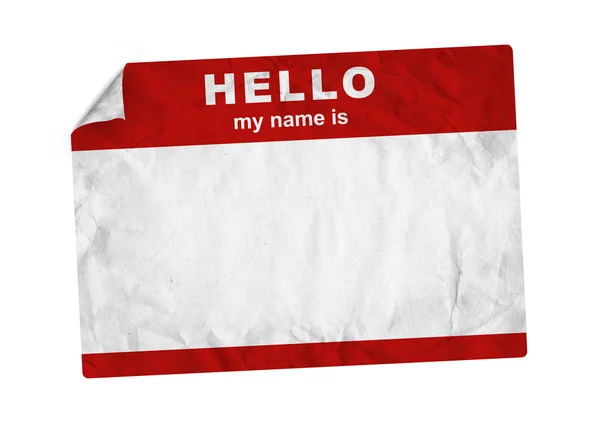 Hello-My-Name-Is_Stick — Stock Photo, Image