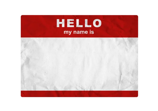 Olá-Meu-Nome-É _ Simples — Fotografia de Stock