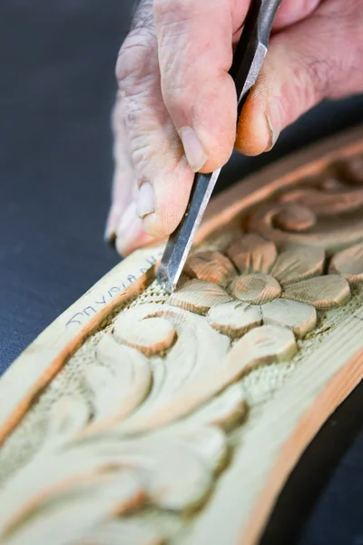 Cabinetmaker chisel on a wood — Stock Photo, Image