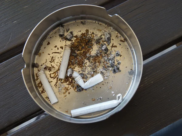 stock image Ashtray with cigarette butts