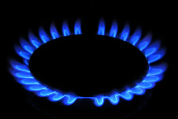 Kuchenka płomień gazu ziemnego — Zdjęcie stockowe