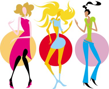 Illustration vector girls clipart