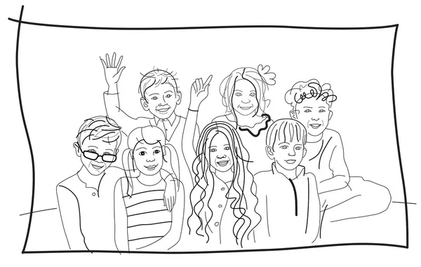 Grupa dzieci Ilustracje Stockowe bez tantiem