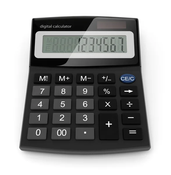 Цифровой калькулятор — стоковое фото