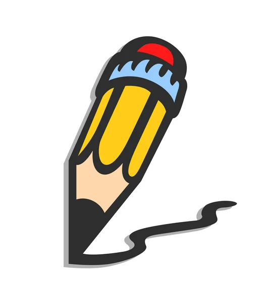 Crayon avec gomme — Image vectorielle