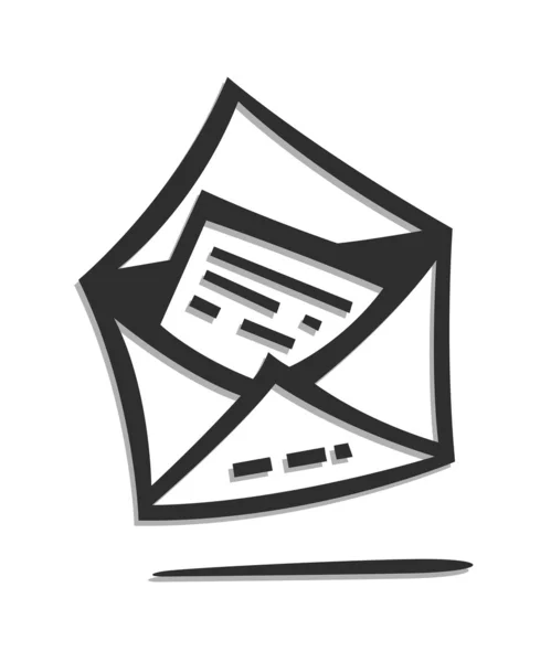 Anschreiben und Brief — Stockvektor