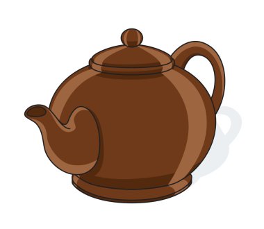 Ceramic teapot clipart