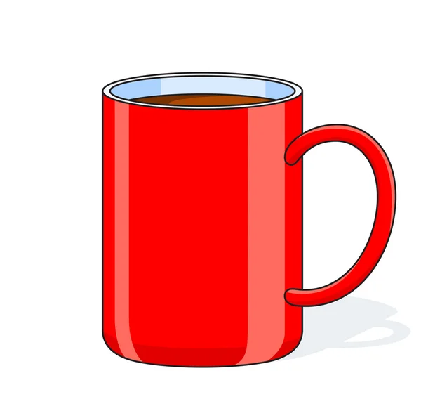 Red big cup — Stock Vector