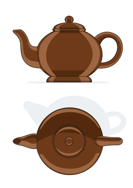 Керамічний чайник — стоковий вектор