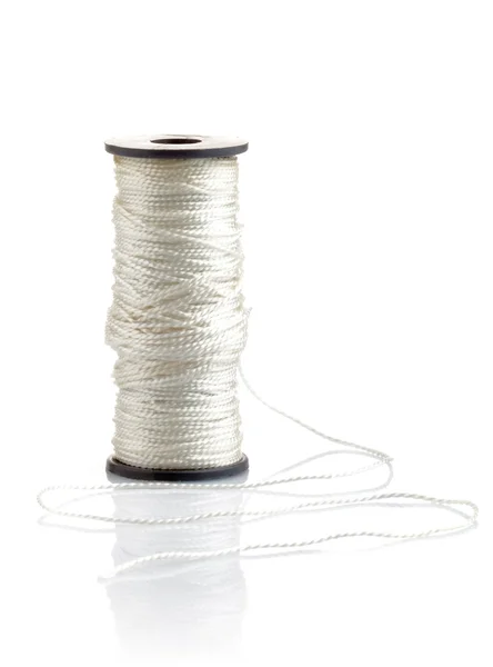 White thread on reel — Stock Photo, Image