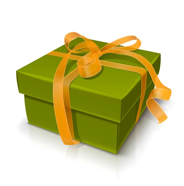 Коробка подарков с луком — стоковый вектор