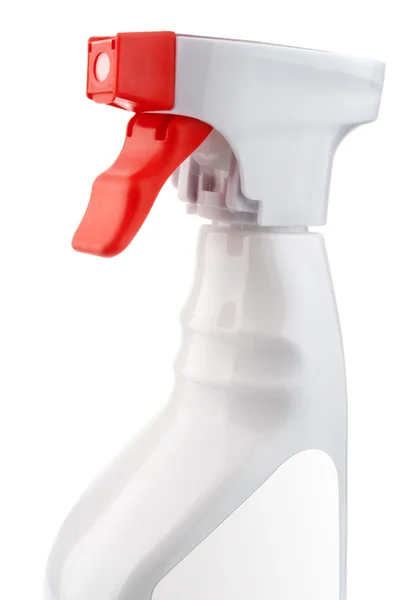 Plastic bottle with sprayer for liquids — Stock Photo, Image