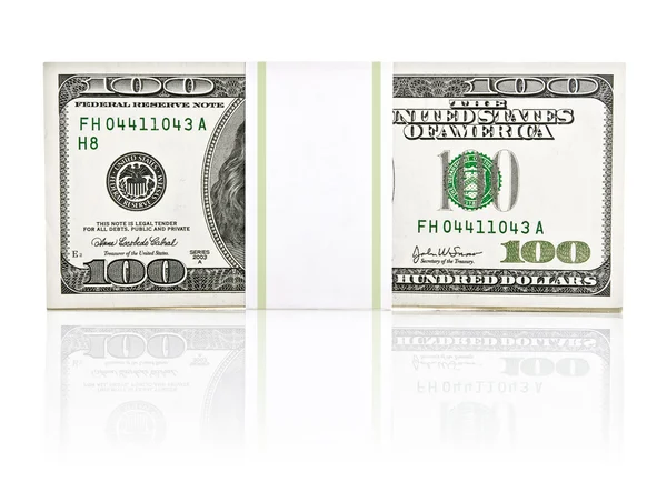 Dinero dólar en el paquete de tipo de papel —  Fotos de Stock