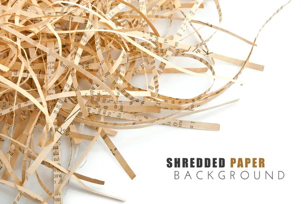 Shreded kniha papír s písmenem — Stock fotografie