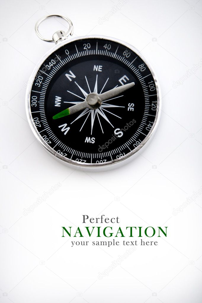 Compass with black dial