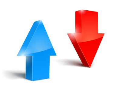 Up and down arrows set icon clipart