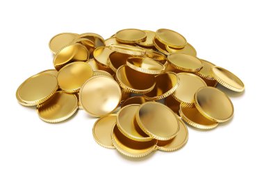 Pile of golden coins clipart