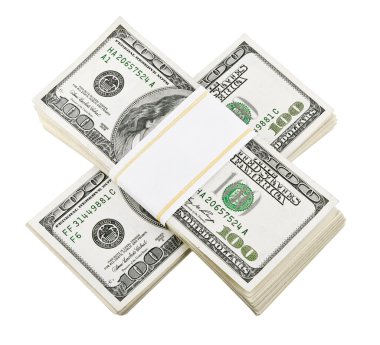 Packed dollar money clipart