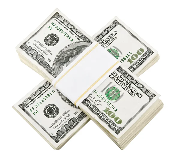 Dinero en dólares envasados —  Fotos de Stock
