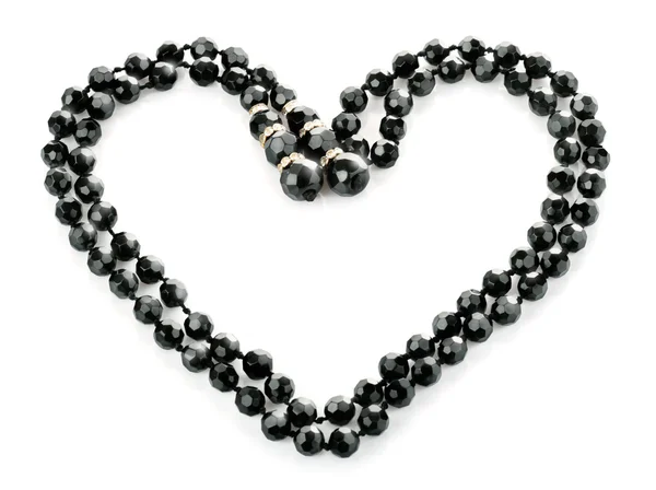 Beads as heart abstract background — Stock Photo, Image