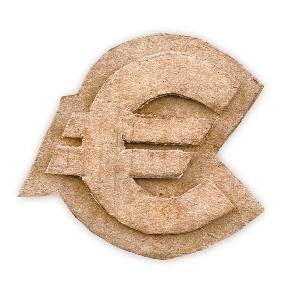 Cartone segno euro — Foto Stock