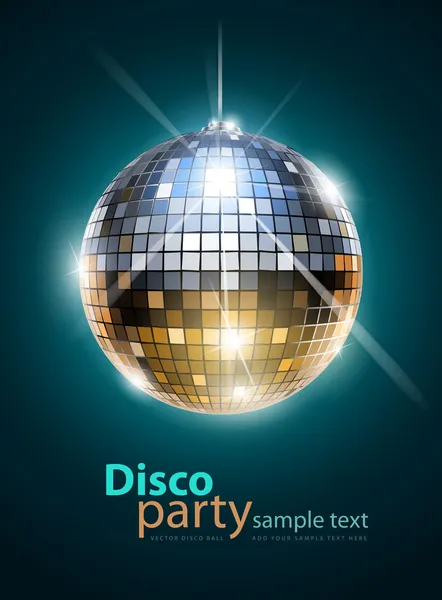 Tükör disco labdát — Stock Vector