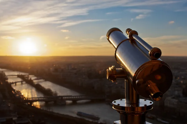 stock image Paris Sunset view