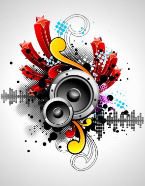 vector illustration for a musical theme clipart