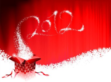 Happy New Year 2012 design clipart