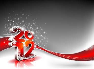 Happy New Year 2012 design clipart