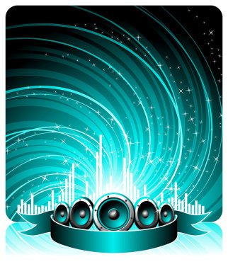 Vector illustration for a musical theme clipart