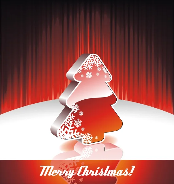 Ilustración vectorial sobre un tema navideño con árbol de plástico 3d . — Vector de stock