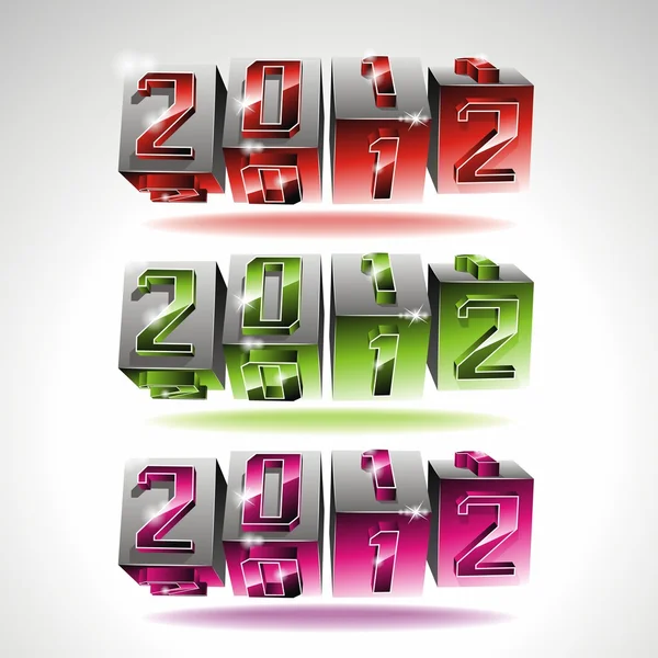 Feliz Año Nuevo 2012 diseño — Vector de stock