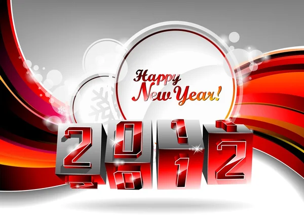 Felice anno nuovo 2012 design — Vettoriale Stock