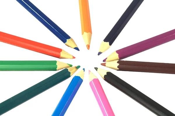 円の中の色鉛筆 — ストック写真