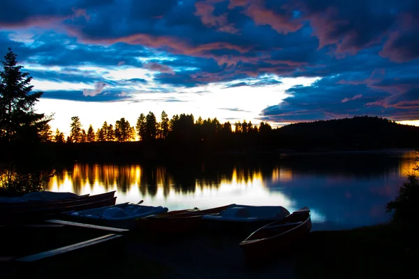 stock image Sunset On Dickey Lake