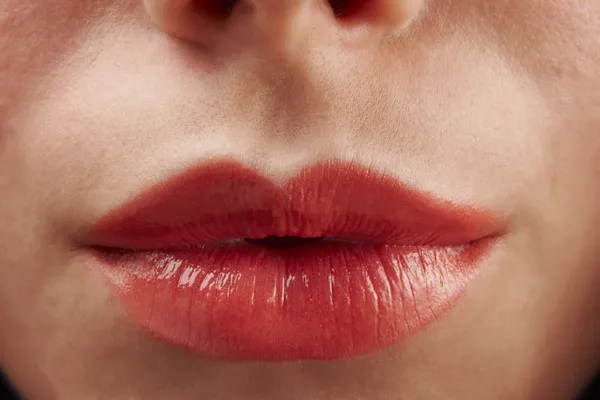 Lábios amuados — Fotografia de Stock
