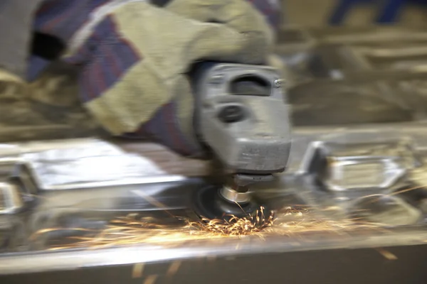 Angle grinder with movement — Stock Photo, Image