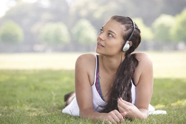 stock image Girl and headphones