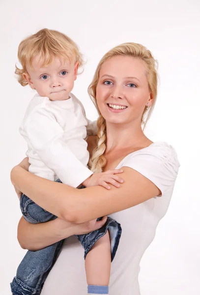 Mother holds her son — Stock Photo, Image
