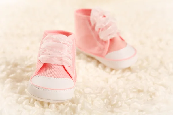 stock image Baby slippers in soft plaid