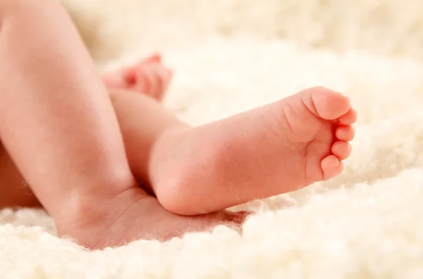 Крупный план ног новорожденных — стоковое фото
