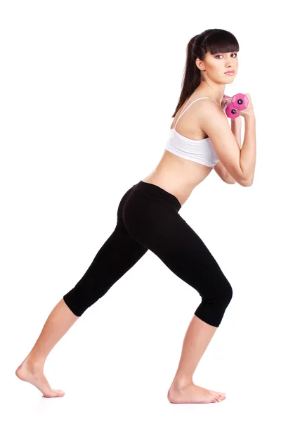 Woman doing exercise — Stock Photo, Image