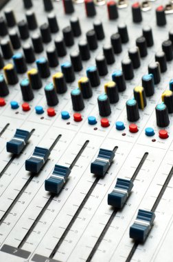 Sound mixer. selective focus clipart