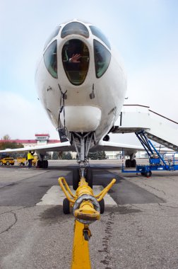 Airplane at the airfield