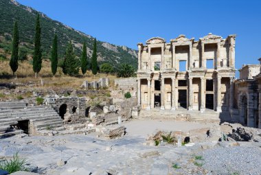 Celsius Library at ancient Ephesus clipart