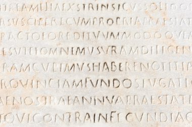 Closeup of ancient latin text clipart