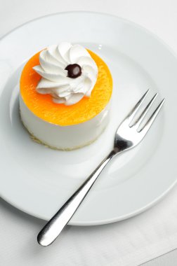 Orange cheesecake clipart