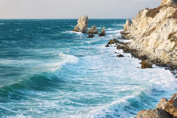 Modré moře bouřící — Stock fotografie