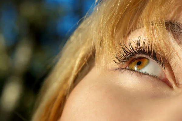 Detailní záběr oka dívčí — Stock fotografie